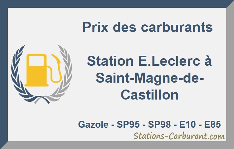 Prix Carburant Leclerc Saint Magne De Castillon